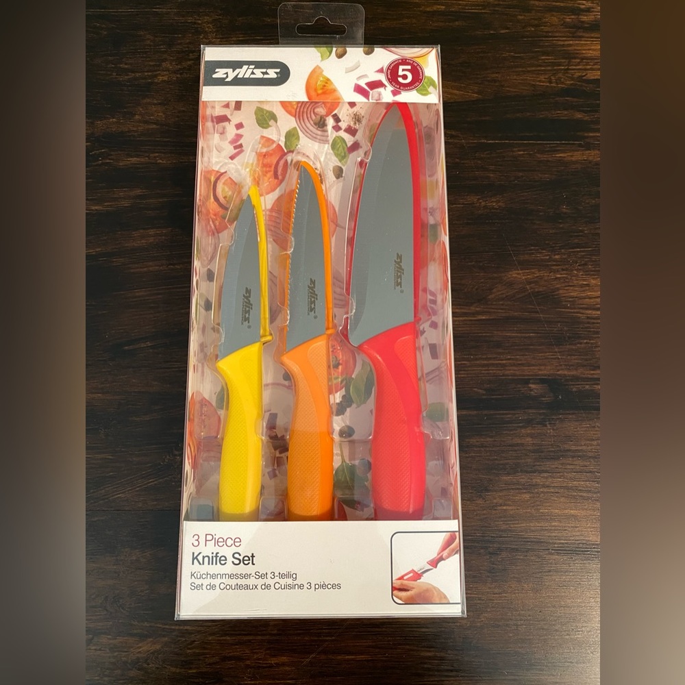 ZYLISS 3 Piece Paring Knife Set with Sheath Covers